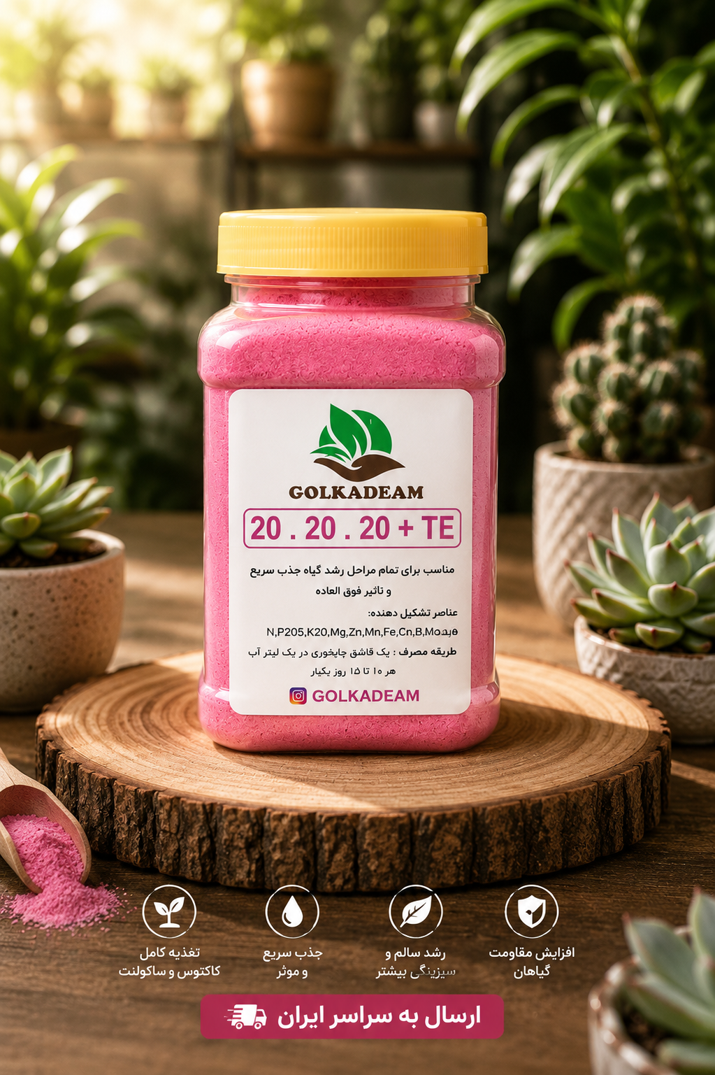 کود هلندی 202020  وزن  600 گرمی مناسب برای تمام گیاهان آپارتمانی و بیرونی