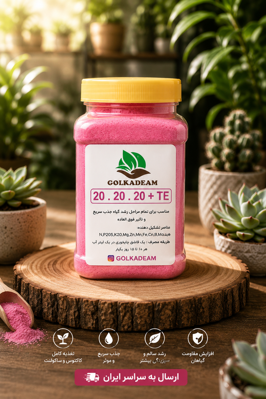 کود هلندی 202020 وزن 600 گرمی مناسب برای تمام گیاهان آپارتمانی و بیرونی